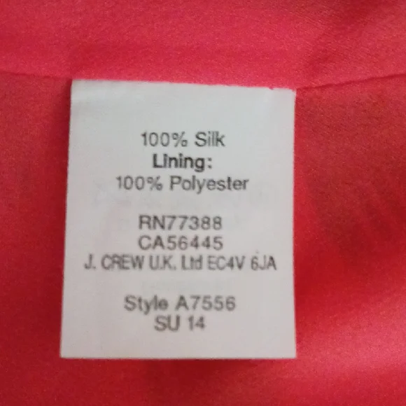 J. Crew Coral Pink Dress with Black Label - Picture 4 of 4